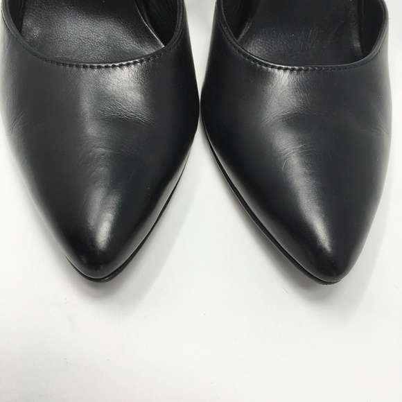 Paul Green Black Leather Heels Size 7, S7 - Picture 6 of 6